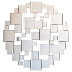 Rokuro Squares Round Wall Mirror -DUNELM Furniture Shop 30763147 alt02