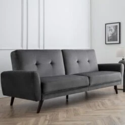 Monza Velvet Clic Clac Double Sofa Bed