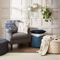 Bees Pouffe Natural -DUNELM Furniture Shop 30765184 alt09