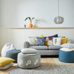 Scandi Print Grey Pouffe -DUNELM Furniture Shop 30765191 alt09
