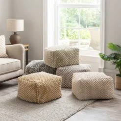 Jersey Bobble Pouffe -DUNELM Furniture Shop 30766330 alt06