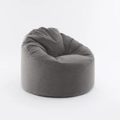 Eliza Velvet Grey Bean Bag Chair -DUNELM Furniture Shop 30766404 alt02