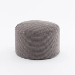 Jenson Charcoal Waffle Pouffe -DUNELM Furniture Shop 30766413 alt01
