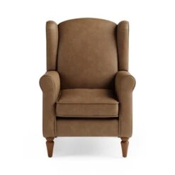 Oswald Distressed Faux Leather Wingback Armchair 11 Oswald Distressed Faux Leather Wingback Armchair -DUNELM Furniture Shop 30766646 alt02