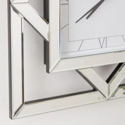 Luxe Geo Square Mirrored Wall Clock -DUNELM Furniture Shop 30767167 alt01