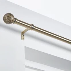 Hammered Effect Extendable Metal Eyelet Curtain Pole -DUNELM Furniture Shop 30768826