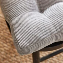 Corduroy Grey Box Style Seat Pad -DUNELM Furniture Shop 30771930 alt01