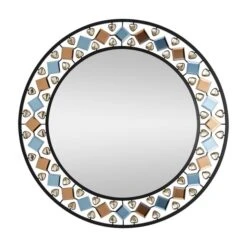 Global Gem Edge Round Wall Mirror -DUNELM Furniture Shop 30780747 alt02