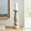 Churchgate Turned Wood Candlestick -DUNELM Furniture Shop 30780849