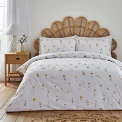 Pressed Floral Duvet Cover And Pillowcase Set -DUNELM Furniture Shop 30783518