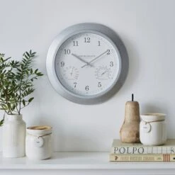 Churchgate Galvanised Indoor Outdoor Wall Clock -DUNELM Furniture Shop 30792007 alt01