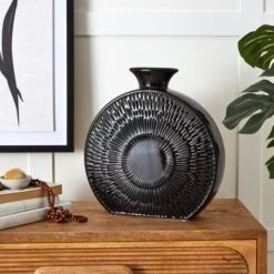 Zen Round Stoneware Vase -DUNELM Furniture Shop 30794910