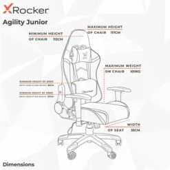 X Rocker Agility Junior Esports Gaming Chair -DUNELM Furniture Shop 30795927 alt09