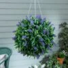 Artificial Topiary Ball Purple Flower 25cm -DUNELM Furniture Shop 30796520