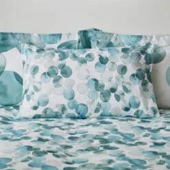 Watercolour Circles Teal Duvet Cover And Pillowcase Set -DUNELM Furniture Shop 30798229 alt03