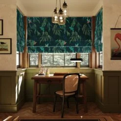 Kingfisher Peacock Roman Blind -DUNELM Furniture Shop 30800333