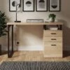 Edison Storage Desk Oak Effect -DUNELM Furniture Shop 30800636