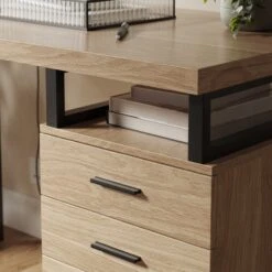 Edison Storage Desk Oak Effect -DUNELM Furniture Shop 30800636 alt03