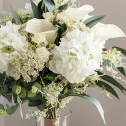 Artificial White Lily Bouquet -DUNELM Furniture Shop 30801534 alt01
