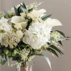 Artificial White Lily Bouquet -DUNELM Furniture Shop 30801534 alt02