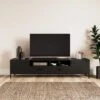 Fulton Extra Wide TV Unit, Black For TVs Up To 80" -DUNELM Furniture Shop 30803125