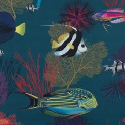 Reef Teal Blackout Roller Blind -DUNELM Furniture Shop 30810305 alt01