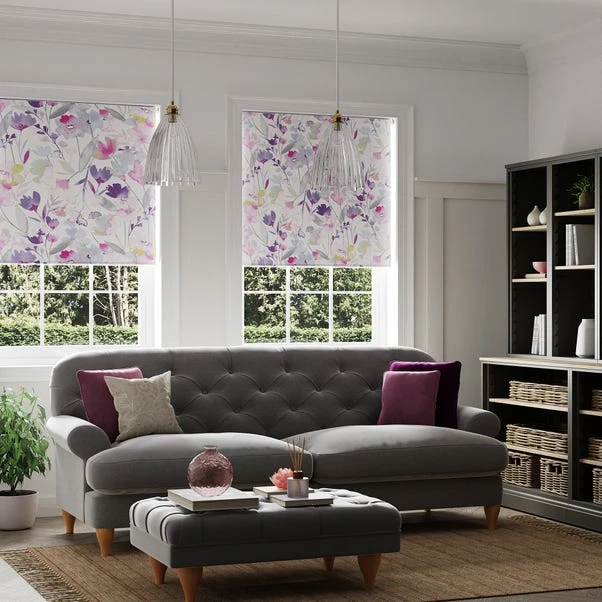 Watercolour Floral Pink Blackout Roller Blind 15 Watercolour Floral Pink Blackout Roller Blind - Image 13