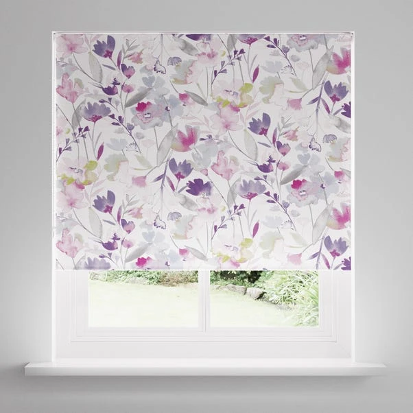 Watercolour Floral Pink Blackout Roller Blind 13 Watercolour Floral Pink Blackout Roller Blind - Image 11