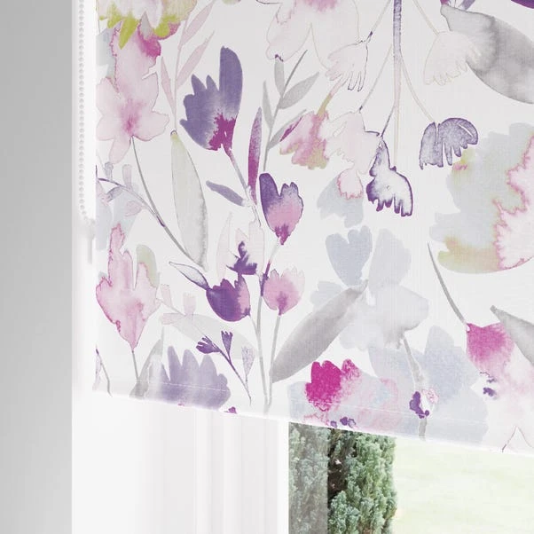 Watercolour Floral Pink Blackout Roller Blind 14 Watercolour Floral Pink Blackout Roller Blind - Image 12