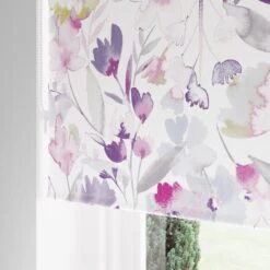 Watercolour Floral Pink Blackout Roller Blind 25 Watercolour Floral Pink Blackout Roller Blind -DUNELM Furniture Shop 30810340 alt04