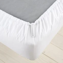 Pure Cotton Toggled Fitted Sheet -DUNELM Furniture Shop 30812938