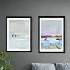 Set Of 2 East End Prints Beach Walk Prints -DUNELM Furniture Shop 30820654