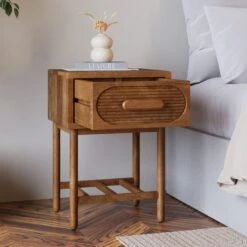 Khari 1 Drawer Bedside Table, Mango Wood -DUNELM Furniture Shop 30821885 alt02