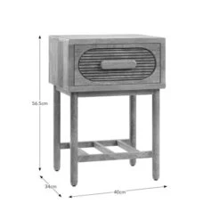 Khari 1 Drawer Bedside Table, Mango Wood -DUNELM Furniture Shop 30821885 alt09