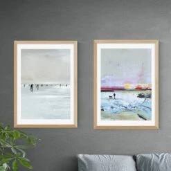 Set Of 2 East End Prints Beach Walk Prints -DUNELM Furniture Shop 30822979