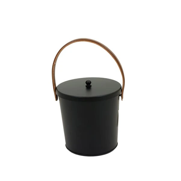 Snug - Fireside Black Iron Ash Bucket With Leather Handles 8 Snug - Fireside Black Iron Ash Bucket With Leather Handles - Image 6