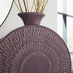 Zen Round Stoneware Vase -DUNELM Furniture Shop 30826145 alt01
