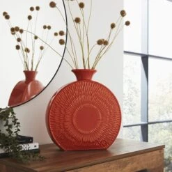 Zen Round Stoneware Vase -DUNELM Furniture Shop 30826147