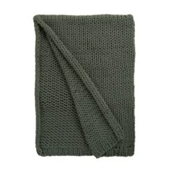 Chunky Knit Recycled Throw 130cm X 170cm -DUNELM Furniture Shop 30826707 alt02