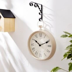 Cream Vintage Pocket Watch Indoor Outdoor Wall Clock -DUNELM Furniture Shop 30828521