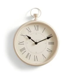 Cream Vintage Pocket Watch Indoor Outdoor Wall Clock -DUNELM Furniture Shop 30828521 alt03