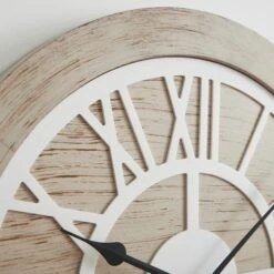 Washed Wooden Wall Clock -DUNELM Furniture Shop 30828523 alt01