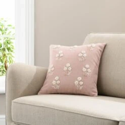 French Knot Floral Cushion Cover -DUNELM Furniture Shop 30828687