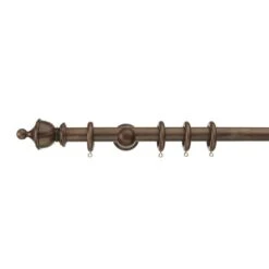 Sherwood Urn Finial Fixed Wooden Curtain Pole With Rings -DUNELM Furniture Shop 30829953