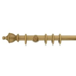 Sherwood Urn Finial Fixed Wooden Curtain Pole With Rings -DUNELM Furniture Shop 30829969