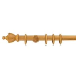 Sherwood Urn Finial Fixed Wooden Curtain Pole With Rings -DUNELM Furniture Shop 30829976
