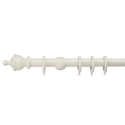 Sherwood Urn Finial Fixed Wooden Curtain Pole With Rings -DUNELM Furniture Shop 30830097