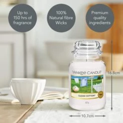 Yankee Candle Clean Cotton Original Large Jar Candle -DUNELM Furniture Shop 30836706 alt03