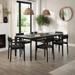 Hudson 6-8 Seater Rectangular Extendable Dining Table, Oak -DUNELM Furniture Shop 30843938