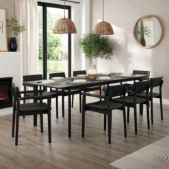 Hudson 6-8 Seater Rectangular Extendable Dining Table, Oak -DUNELM Furniture Shop 30843938 alt02